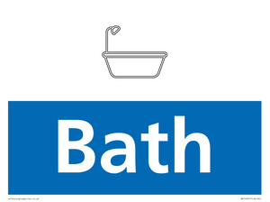 Bath Illustrated Dementia Friendly Sign NHS Style Blue